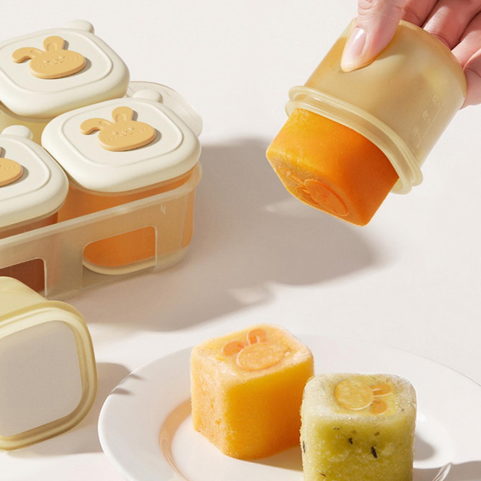 Baby Food Home - Würfelförmige Lebensmittel-Gefrierfachschale, Joghurtbehälter für Kinder, Lebensmittelaufbewahrungsbehälter