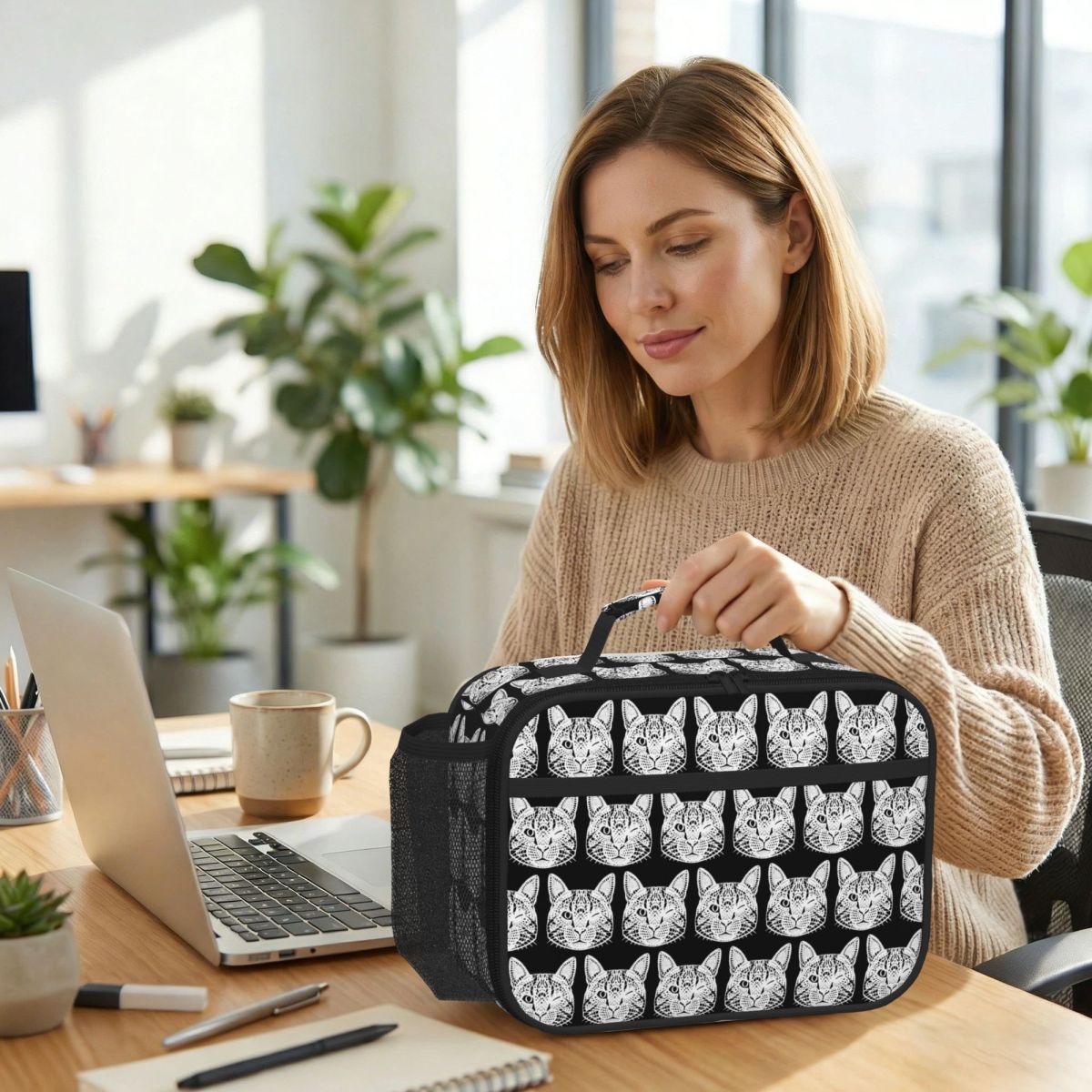 Baby Food Lasagna - Baby Lasagna Cat Isolierte Lunchtasche für