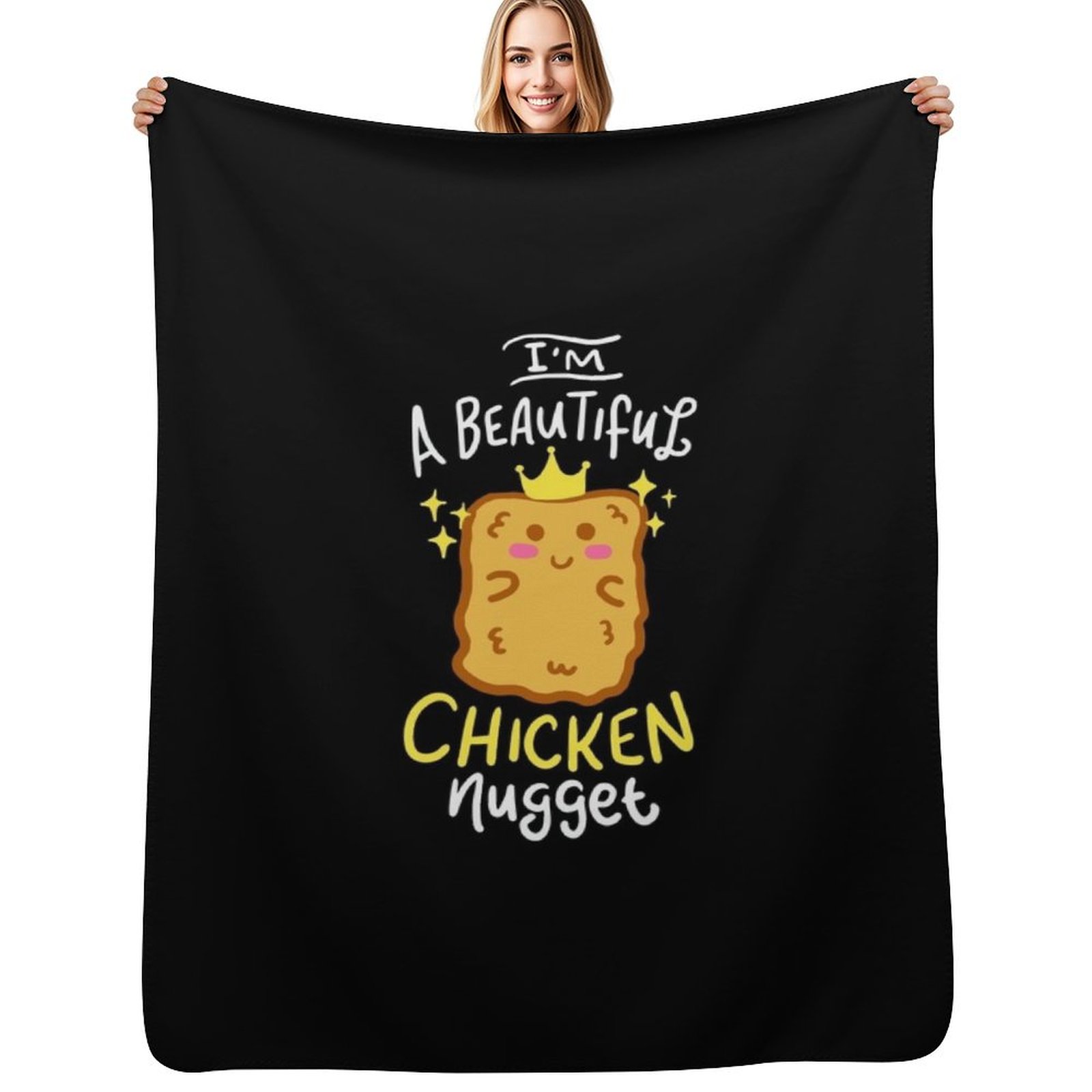 Baby Food With Chicken - Lustige Chicken Nugget Nug Life Fast-Food-Junk-Geschenk-Decke
