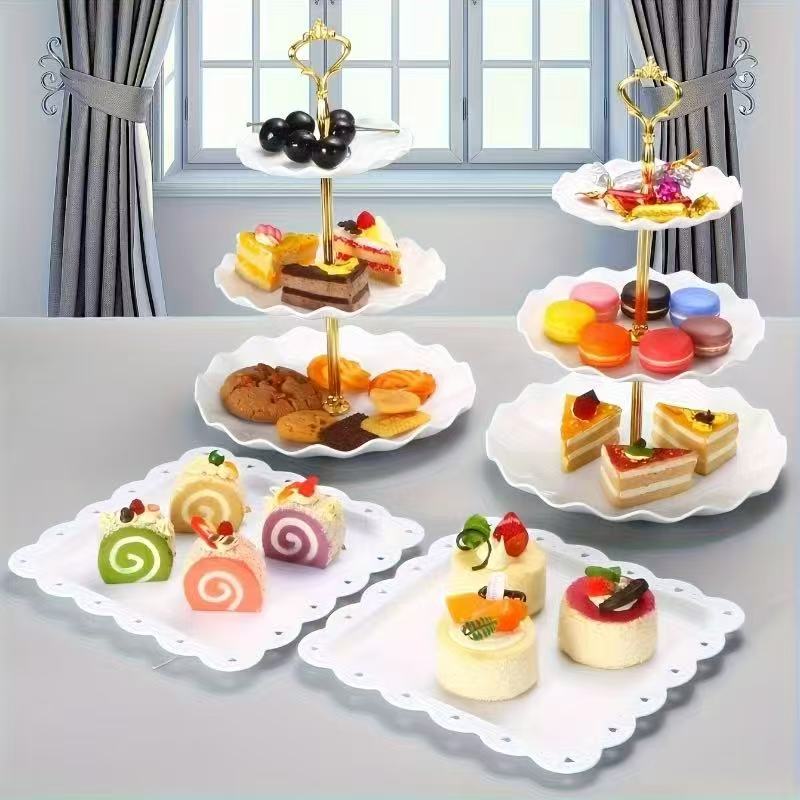 Baby Food Universe - 1/3/4/5-teiliges dekoratives Essenstabletts-Set – Kuchen-/Snack-/Obstteller für