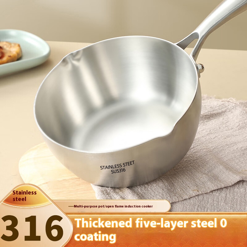 Baby Food Home - Topfverdickung aus Edelstahl 316, antihaftbeschichtet, All-in-One-Maschine