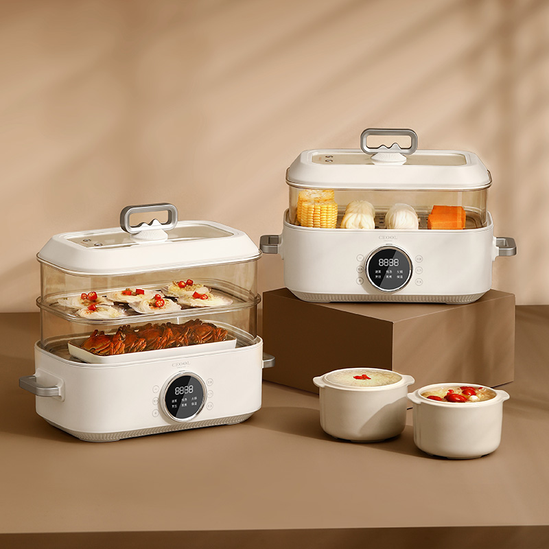 Baby Food Home - 10L 3-in-1 elektrischer Dampfgarer – multifunktionaler