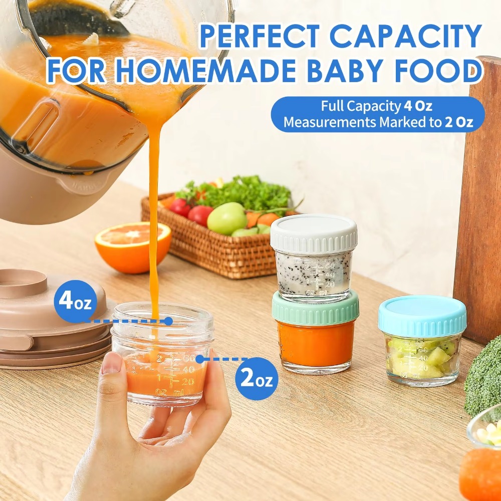 6 Stück Mehrzweck-Glasbehälter – Baby Food Glass Jar Bewertung und Preis
